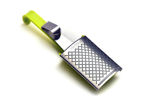 TeaPod in closed position, showing the laser cut etching.
