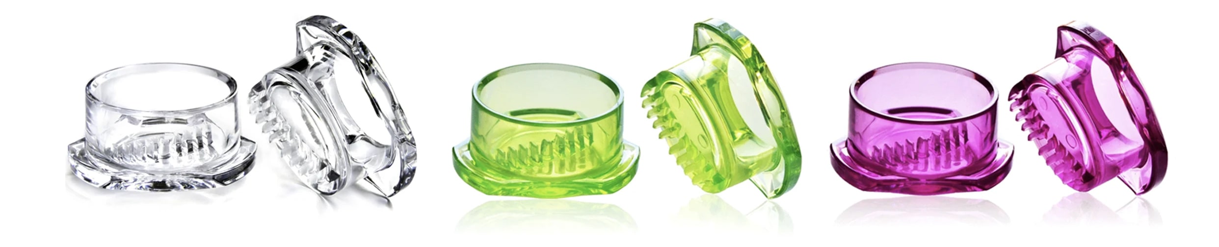 Photo of Clear, Green, and Purple Garlic Twister
